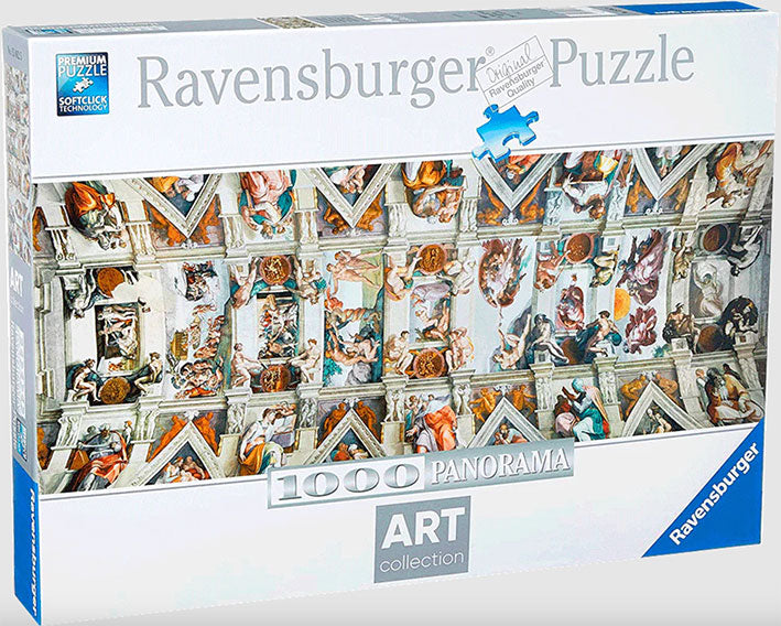 Rompecabezas de 1000 Piezas Ravensburger Panorámico - Capilla Sixtina de Miguel Angel