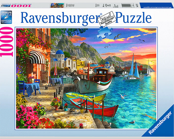 Rompecabezas de 1000 Piezas Ravensburger - Atardecer Griego