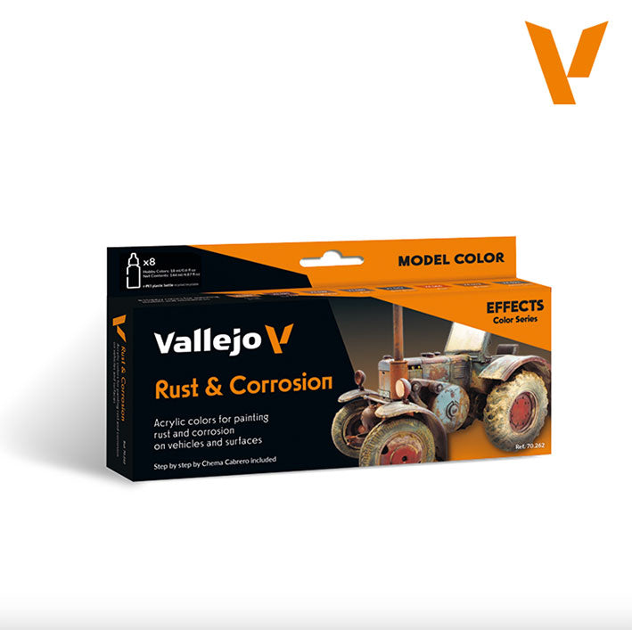 Pintura Acrílica - Vallejo Hobby Color Set de Pinturas 70.262 - Rust & Corrosion (8 pz de 18ml)