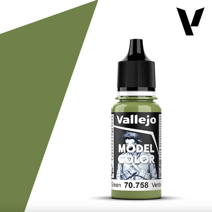Pintura Acrílica - Vallejo Model Color 70.758 (Bright Green) - Verde Claro 18ml