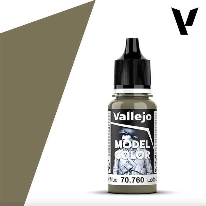 Pintura Acrílica - Vallejo Model Color 70.760 (Light Mud) - Lodo Claro 18ml