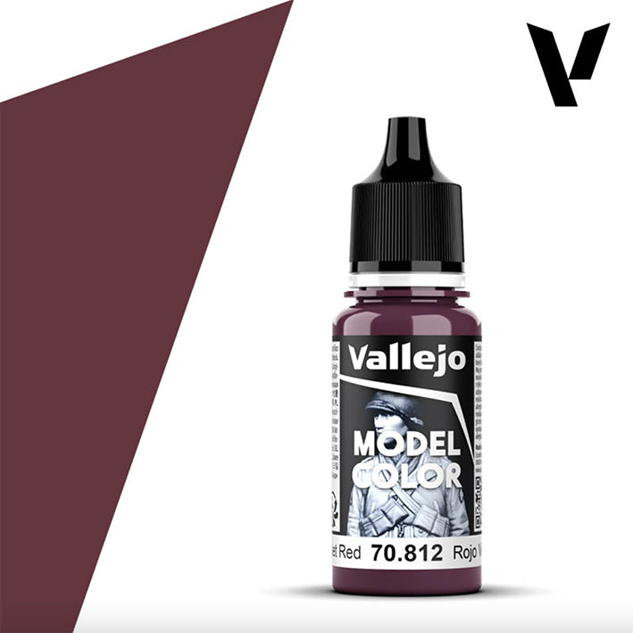 Pintura Acrílica - Vallejo Model Color 70.812 (Violet Red) - Rojo Violeta 18ml