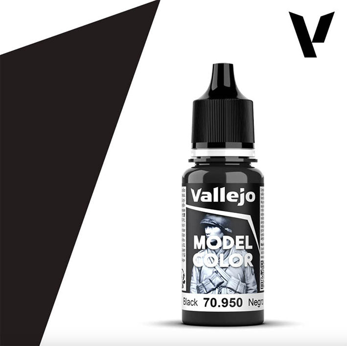 Pintura Acrílica - Vallejo Model Color 70.950 (Black) - Negro 18ml