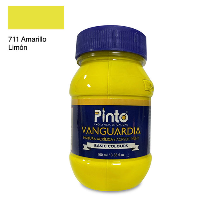 ACRÍLICA PINTO VANGUARDIA 711 - Amarillo Limón 100ML