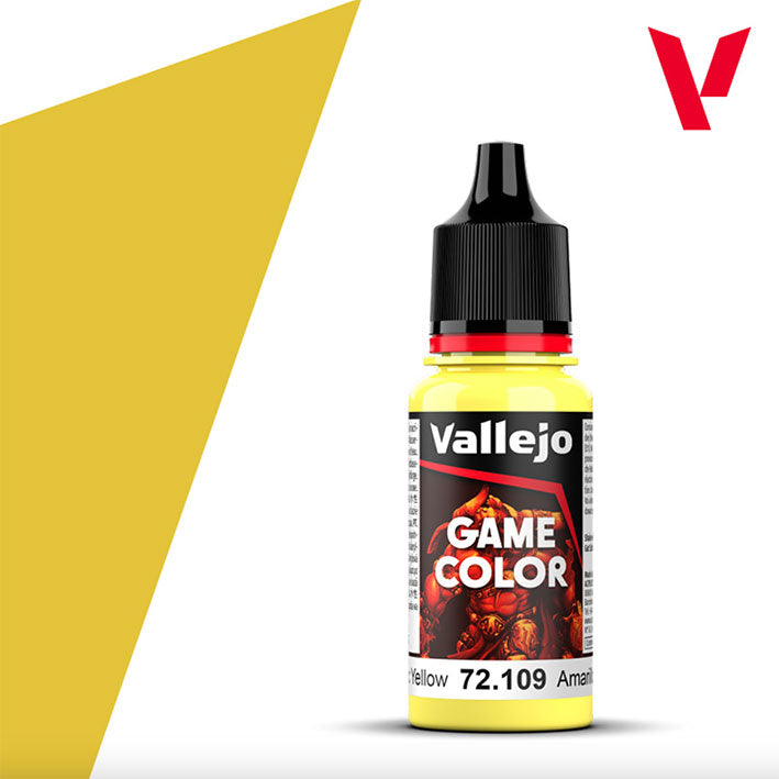Pintura Acrílica - Vallejo Game Color 72.109 (Toxic Yellow) - Amarillo Tóxico 18ml