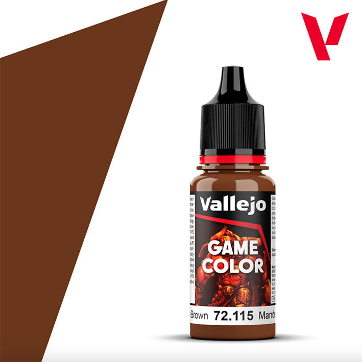 Pintura Acrílica - Vallejo Game Color 72.115 (Dirt Brown) - Marrón Mugre 18ml