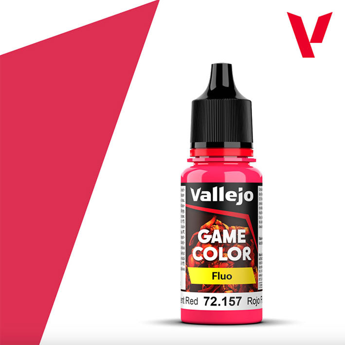 Pintura Acrílica - Vallejo Game Color 72.157 (Fluorescent Red) - Rojo Fluorescente 18ml