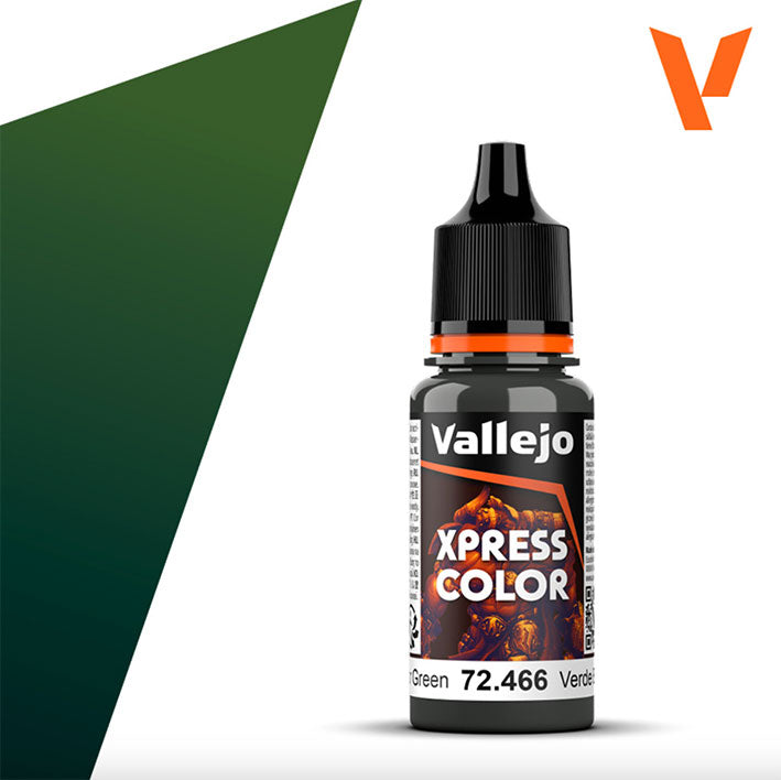 Pintura Acrílica - Vallejo Xpress Color 72.466 (Green Shielding) - Verde Blindaje 18ml