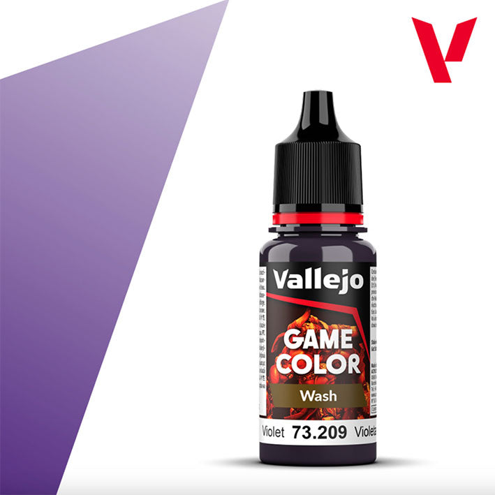 Vallejo Game Color - Wash Acrílico (Base Agua) - Lavado Violeta 73.209 (Violet) 18ml