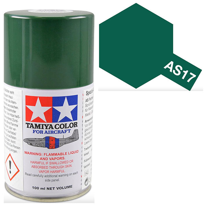Pintura Aerosol Laca - Tamiya AS17 (Dark Green IJA) - Verde Oscuro del Ejército Imperial Japonés 100ml
