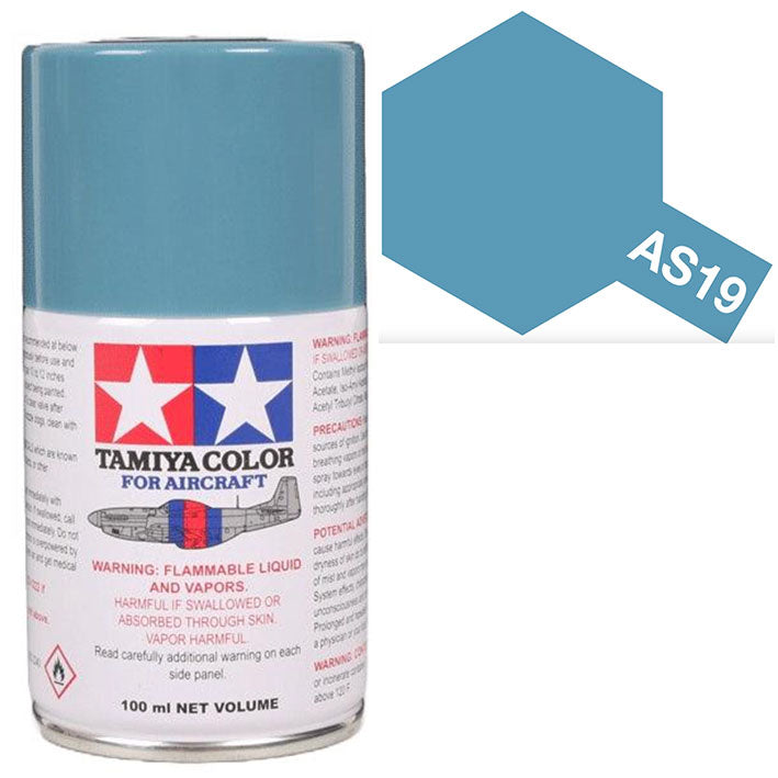 Pintura Aerosol Laca - Tamiya AS19 (Intermediate Blue US NAVY) - Azul Intermedio de la Marina Estadounidense 100ml