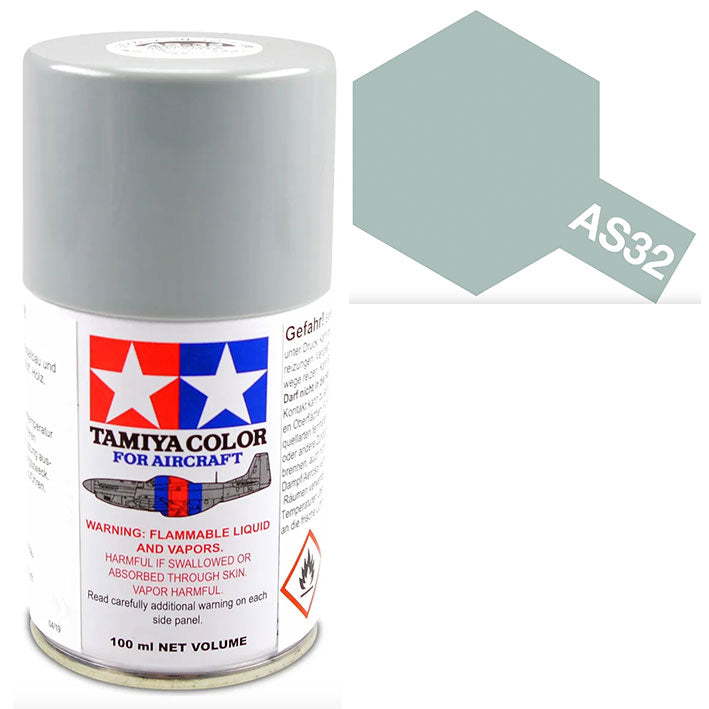 Pintura Aerosol Laca - Tamiya AS32 (Medium Sea Gray 2 RAF) - Gris Mar Medio 2 RAF 100ml