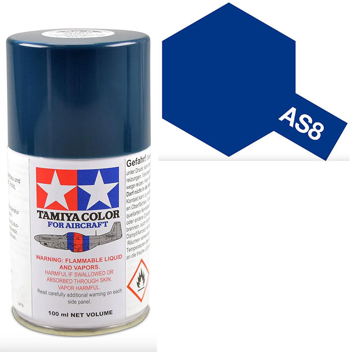 Pintura Aerosol Laca - Tamiya AS8 (Navy Blue US NAVY) - US NAVY Azul Marina 100ml