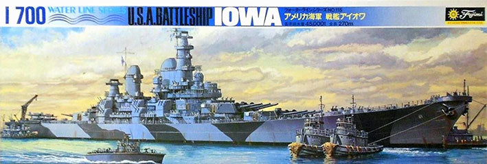 Modelo a escala 1/700 para armar: U.S.A. Battleship Iowa
