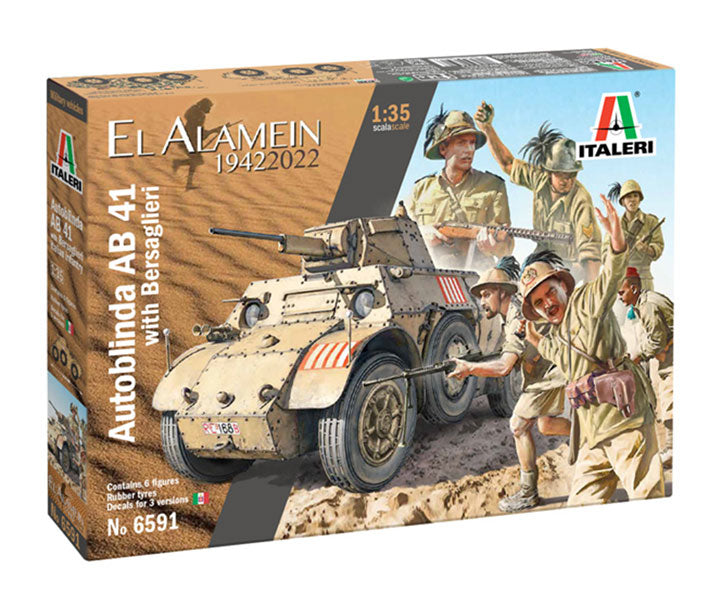Modelo a escala 1/35 para armar: Autoblinda AB 41 with Bersaglieri El Alamein