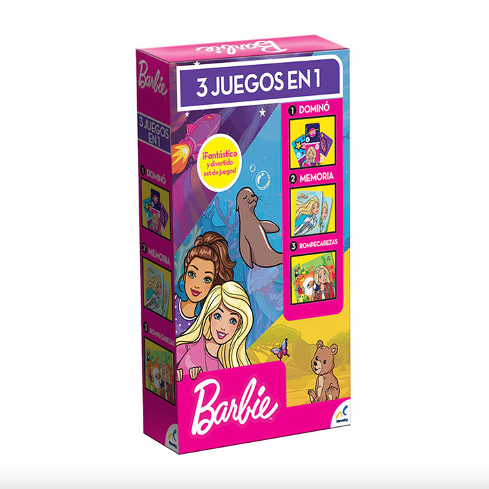 Novelty Set de Juegos 3 en 1: Barbie