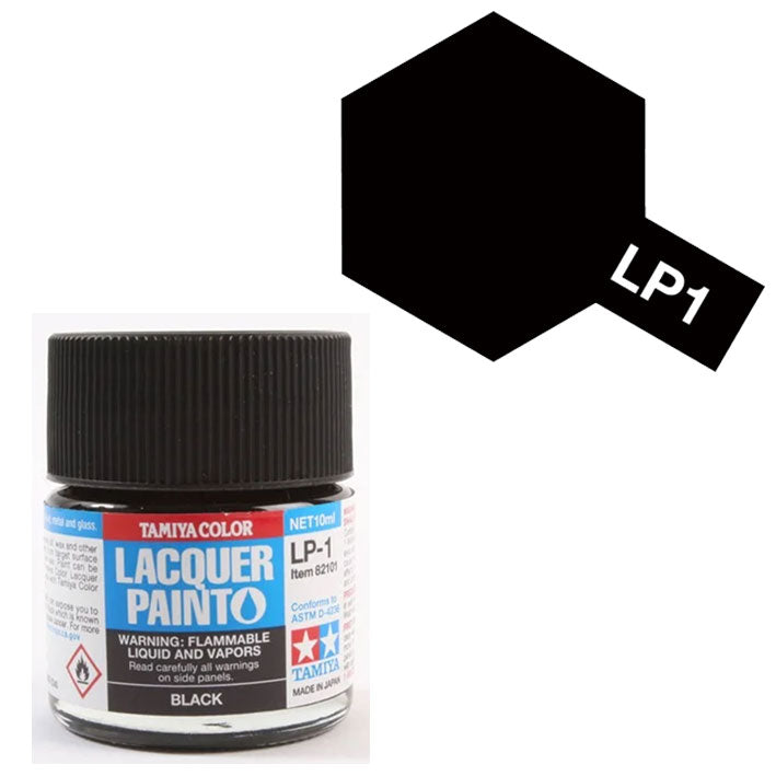 Pintura Laca - Tamiya LP1 (Gloss Black) - Negro Brillante 10ml