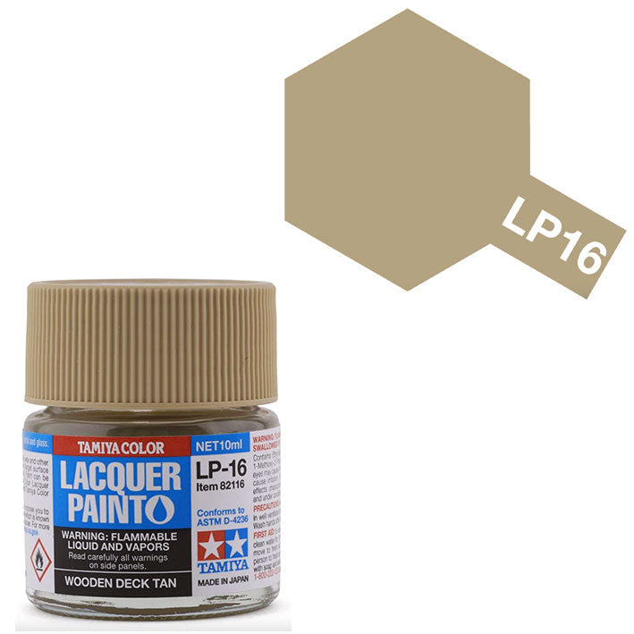 Pintura Laca - Tamiya LP16 (Wooden Deck Tan) - Marrón Cubierta de Madera 10ml