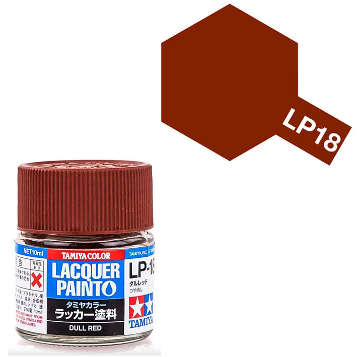 Pintura Laca - Tamiya LP18 (Dull Red) - Rojo Apagado 10ml