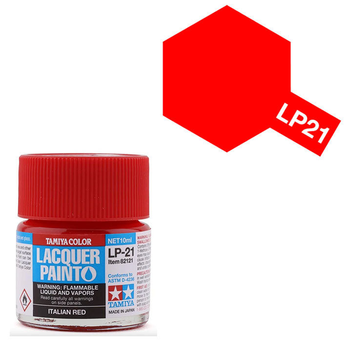 Pintura Laca - Tamiya LP21 (Gloss Italian Red) - Rojo Italiano Brillante 10ml