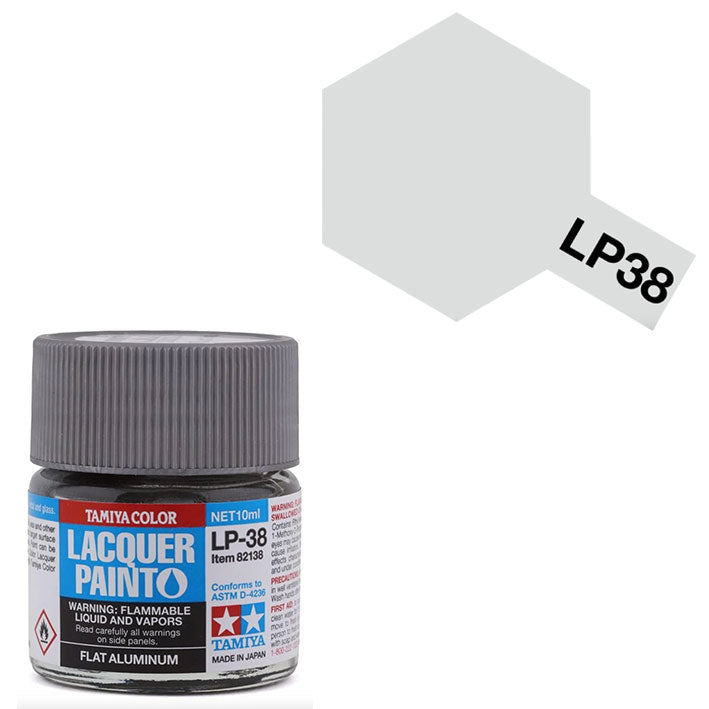 Pintura Laca - Tamiya LP38 (Flat Aluminum) - Aluminio Mate 10ml