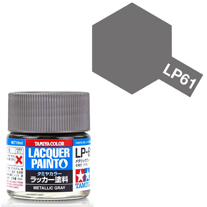Pintura Laca - Tamiya LP61 (Metallic Gray) - Gris Metálico 10ml
