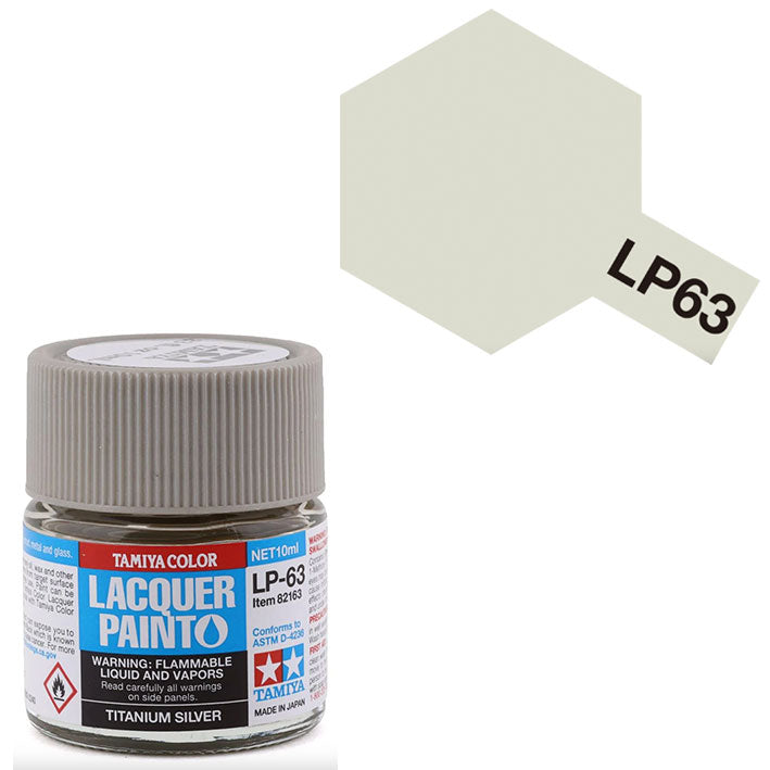 Pintura Laca - Tamiya LP63 (Titanium Silver) - Plata Titanio 10ml