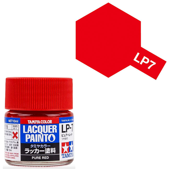 Pintura Laca - Tamiya LP7 (Gloss Pure Red) - Rojo Puro Brillante 10ml