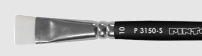 Pincel Plano Corto - Elite White Taklon - (Varias medidas)