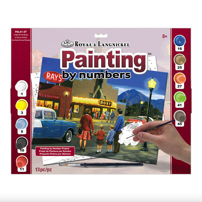 Pinta con Números - Noche en el Cine - 28 x 38cm