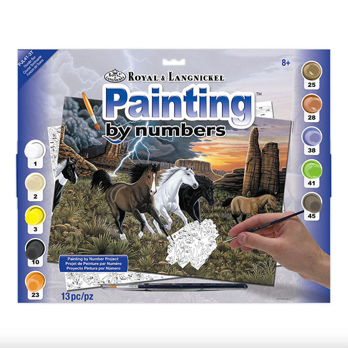 Pinta con Números - Caballos y Trueno - 28 x 38cm