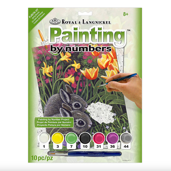 Pinta con Números - Conejitos de Primavera - 22 x 28cm