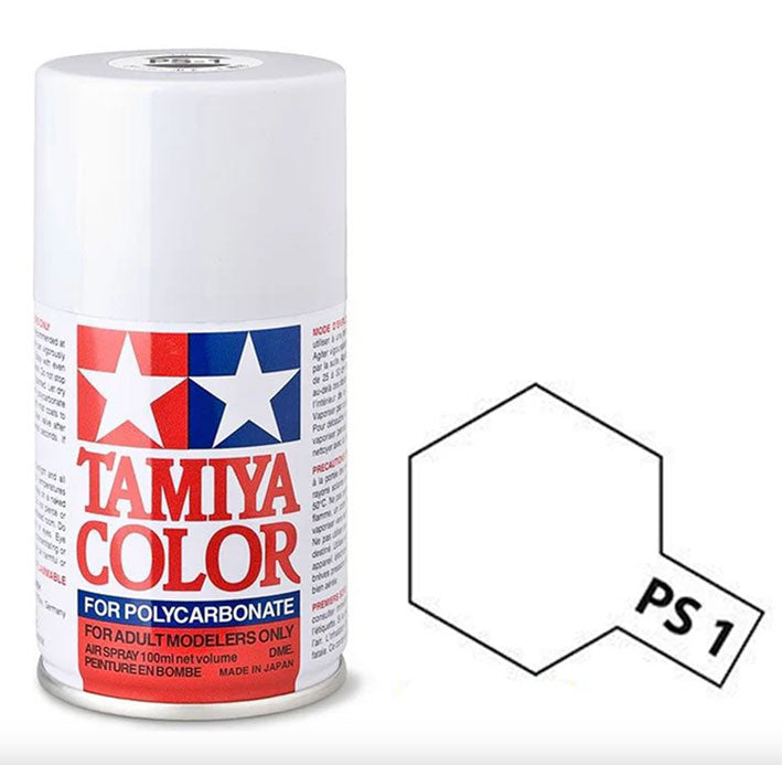 Pintura Aerosol Para Policarbonato - Tamiya PS1 (White) - Blanco 100ml