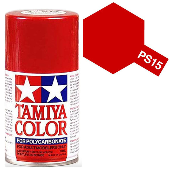 Pintura Aerosol Para Policarbonato - Tamiya PS15 (Metallic Red) - Rojo Metálico 100ml