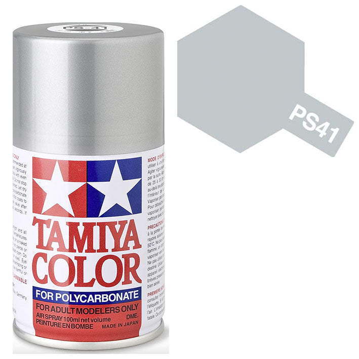 Pintura Aerosol Para Policarbonato - Tamiya PS41 (Bright Silver) - Plata Brillante 100ml