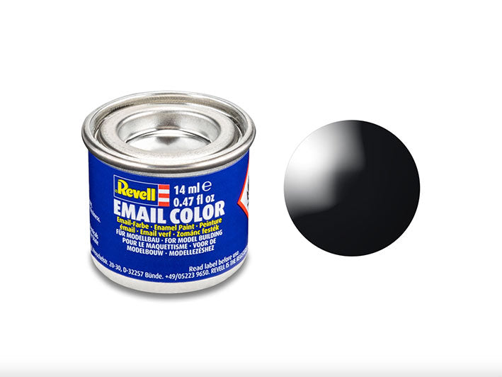Pintura Esmalte - Revell #7 (Gloss Black) - Negro Brillante 14ml