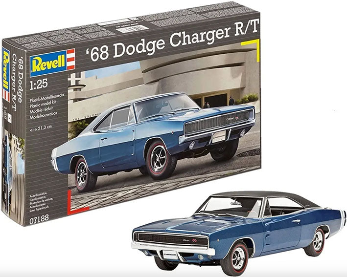 Modelo a escala 1/25 para armar: 68 Dodge Charger R/t