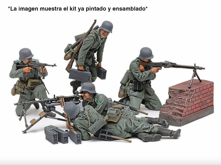 Modelo a escala 1/35 para armar: Militar - German Machine Gun Team (Mid-WWII) Equipo alemán de ametralladoras (mediados de la Segunda Guerra Mundial)