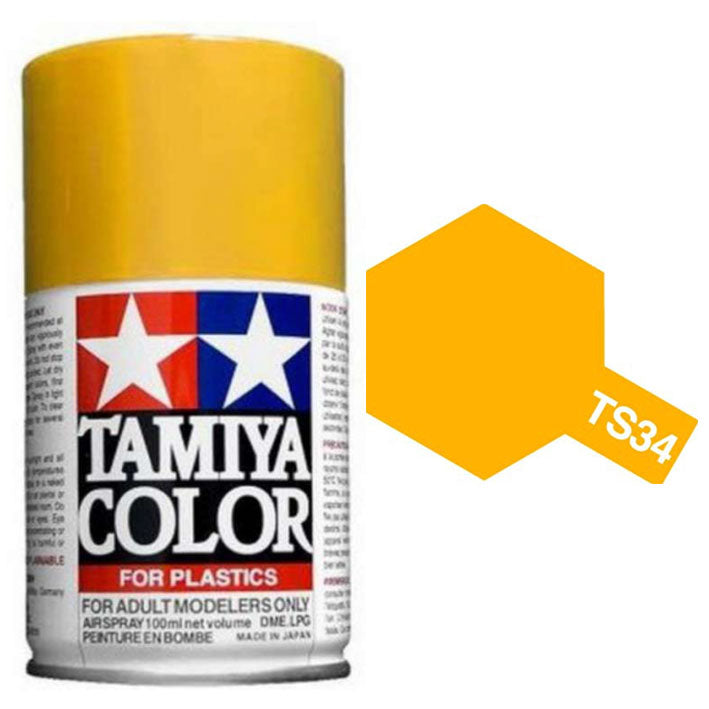 Pintura Aerosol Laca - Tamiya TS34 (Camel Yellow) - Amarillo Camello 100ml
