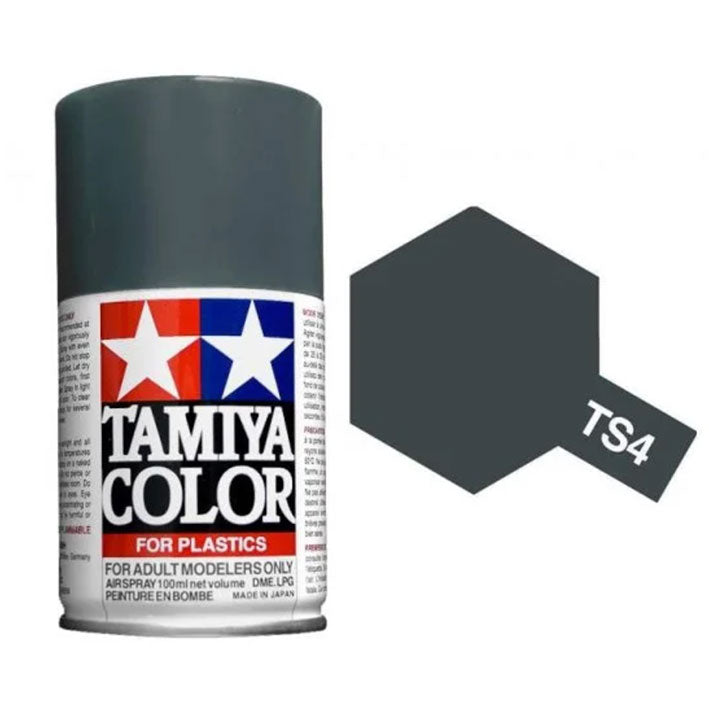 Pintura Aerosol Laca - Tamiya TS4 (German Grey) - Gris Alemán 100ml