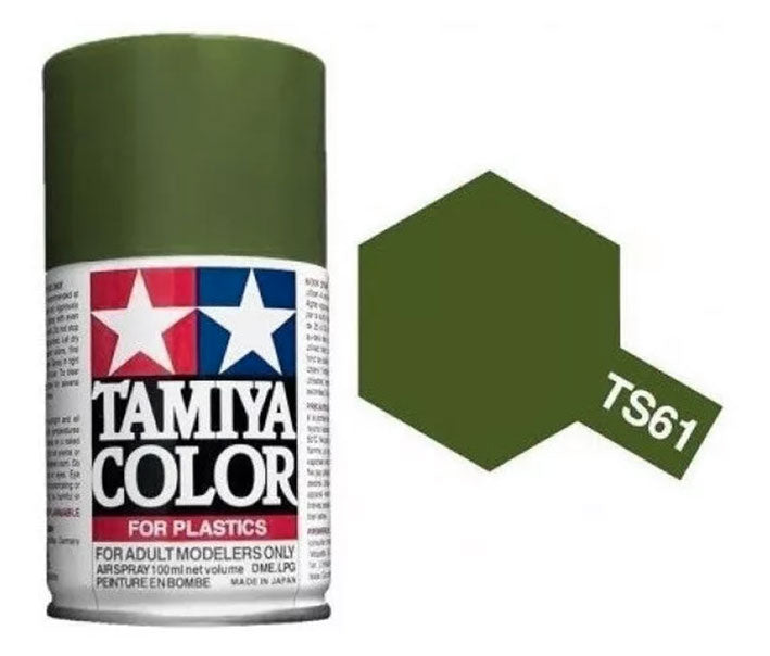 Pintura Aerosol Laca - Tamiya TS61 (Nato Green) - Verde Otan 100ml