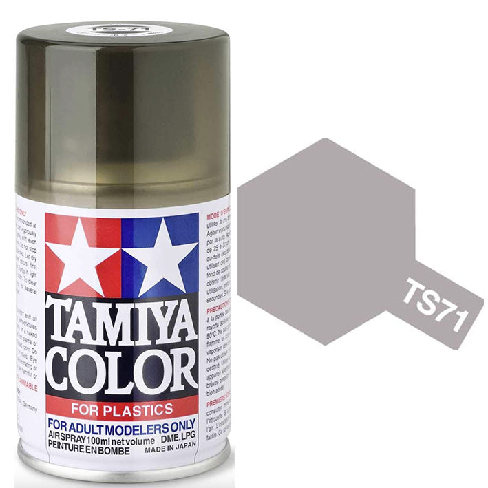Pintura Aerosol Laca - Tamiya TS71 (Smoke) - Gris Traslúcido 100ml