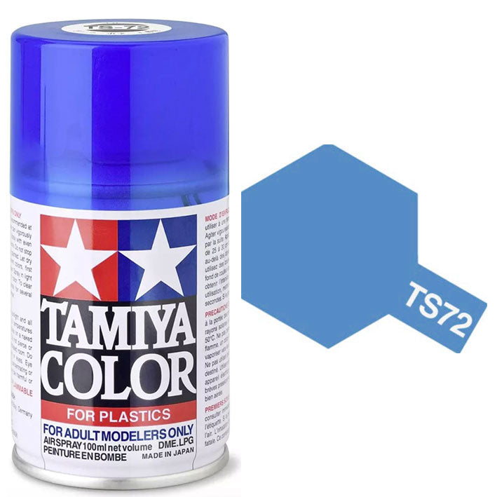Pintura Aerosol Laca - Tamiya TS72 (Clear Blue) - Azul Traslúcido 100ml