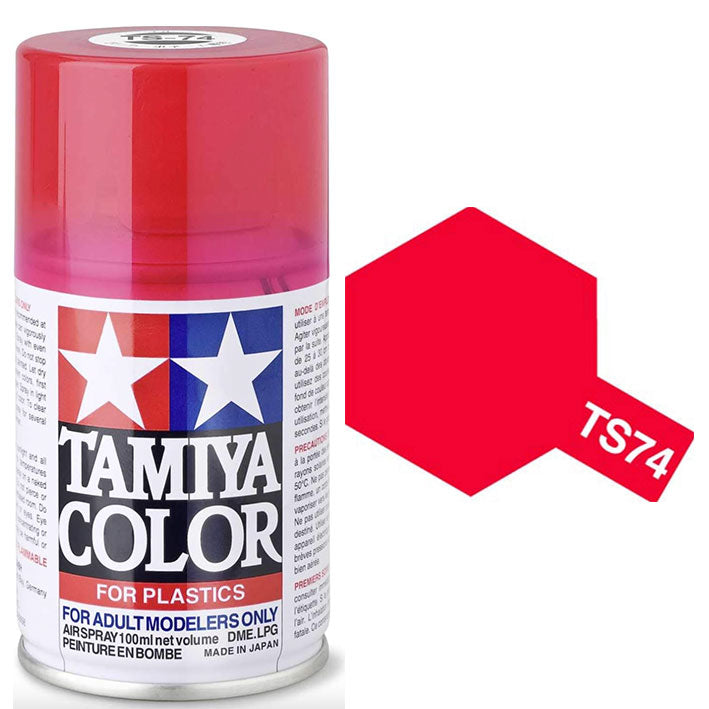 Pintura Aerosol Laca - Tamiya TS74 (Clear Red) - Rojo Traslúcido 100ml