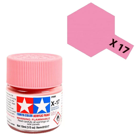 Pintura Acrílica - Tamiya X17 (Gloss Pink) - Rosa Brillante 23ml / 10 ml