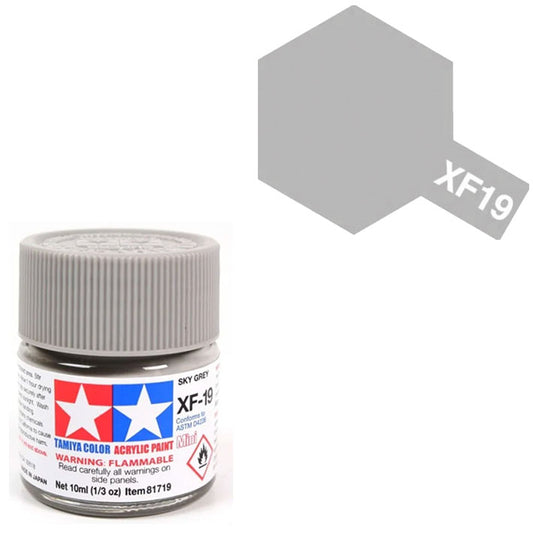 Pintura Acrílica - Tamiya XF19 (Flat Sky Grey) - Gris Cielo Mate 23ml / 10 ml