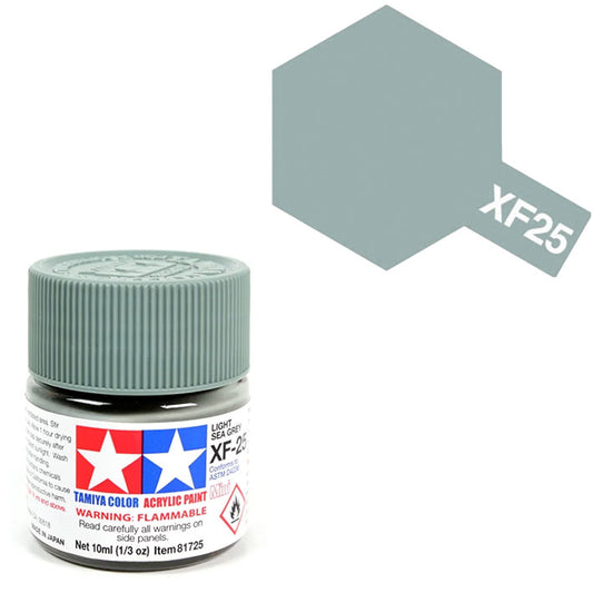 Pintura Acrílica - Tamiya XF25 (Flat Light Sea Grey) - Gris Mar Claro Mate 23ml / 10 ml