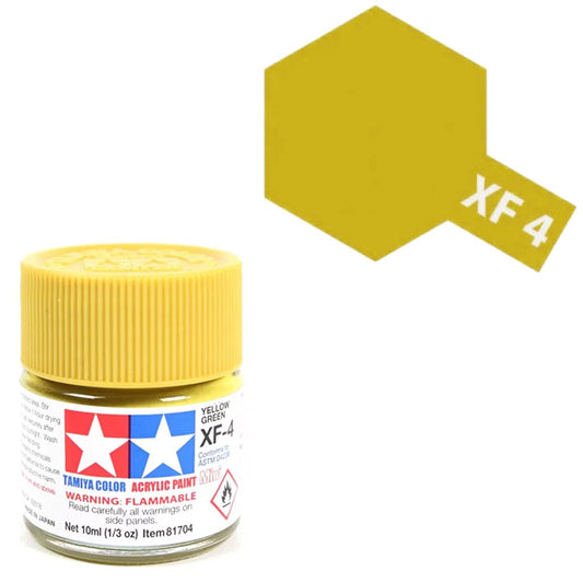 Pintura Acrílica - Tamiya XF4 (Flat Yellow Green) - Amarillo Verde Mate 23ml / 10 ml