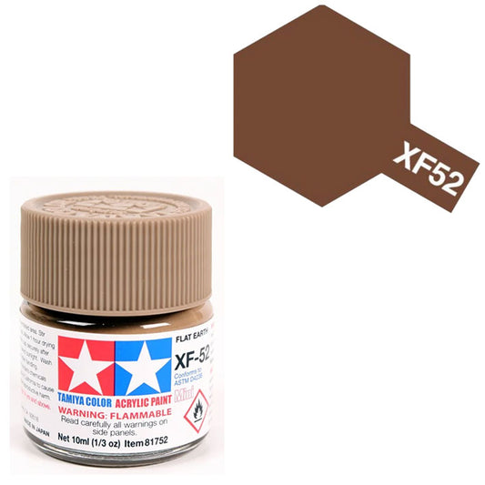 Pintura Acrílica - Tamiya XF52 (Flat Earth) - Tierra Mate 23ml / 10 ml