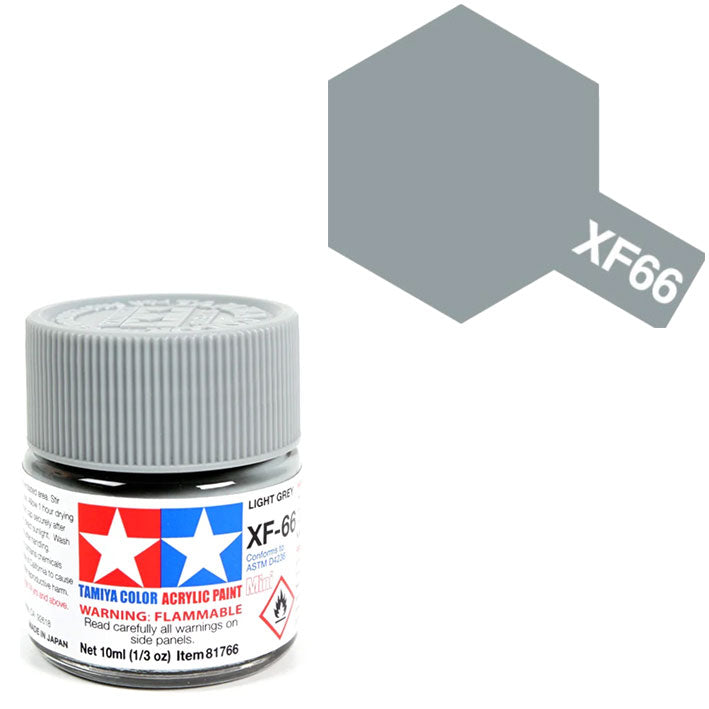 Pintura Acrílica - Tamiya XF66 (Flat Light Grey) - Gris Claro Mate 23ml / 10 ml